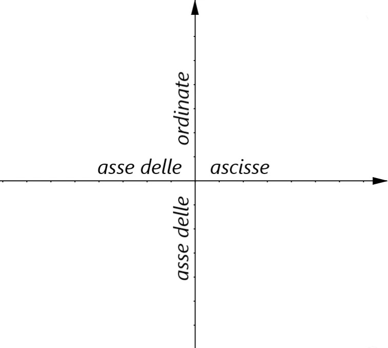 Asse delle ascisse e asse delle ordinate del piano cartesiano
