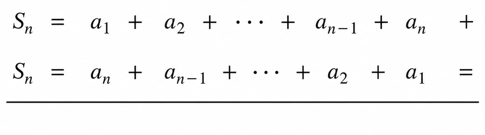 Schema della progressione aritmetica 2s3
