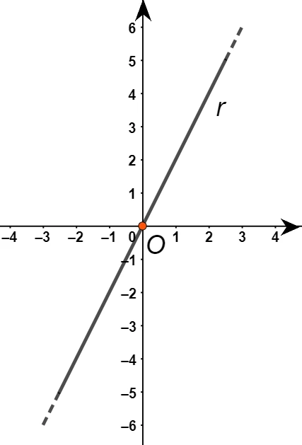 Grafico di una funzione di proporzionalità diretta